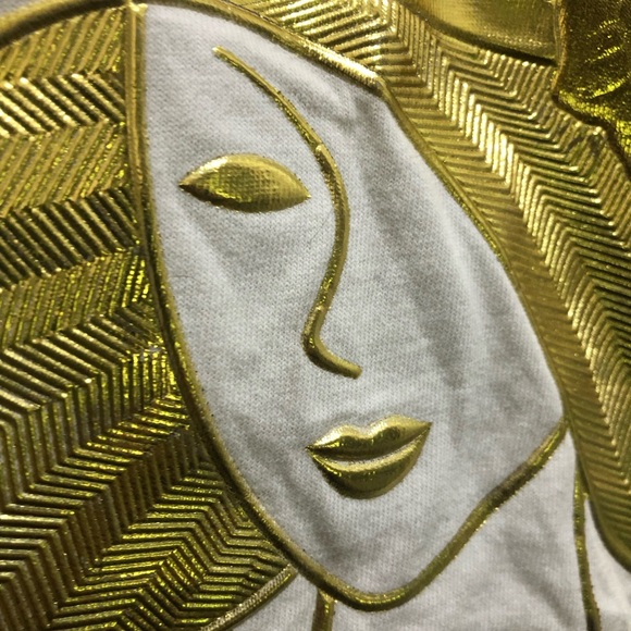 Vintage Gold Lady Vogue T-shirt oversized 80s 90s - Picture 4 of 8